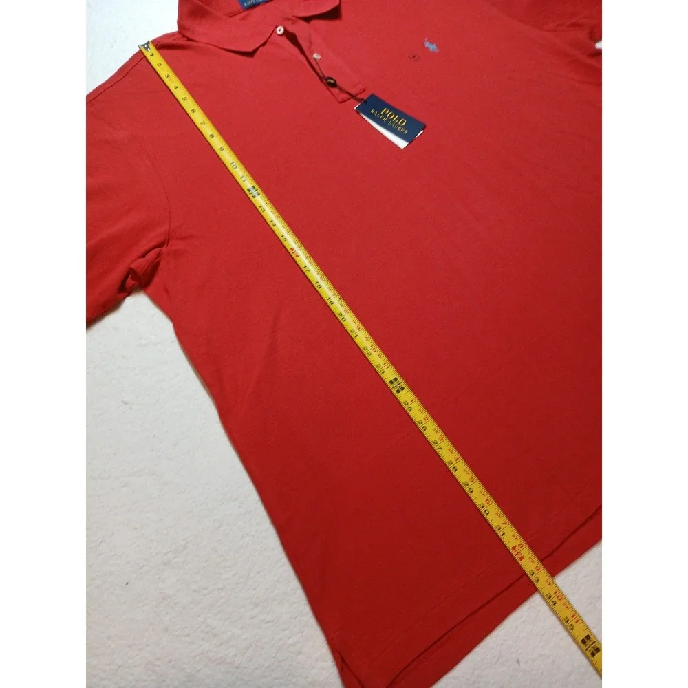 Polo Ralph Lauren Shirt Mens 3XB Big & Tall Classic Fit Red Soft Touch S/S NWT